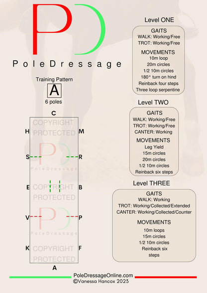 Free download levels A,.B,C,D,E pattern layout. Gaits and Movement guide