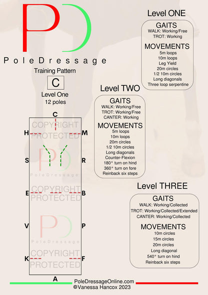 Free download levels A,.B,C,D,E pattern layout. Gaits and Movement guide