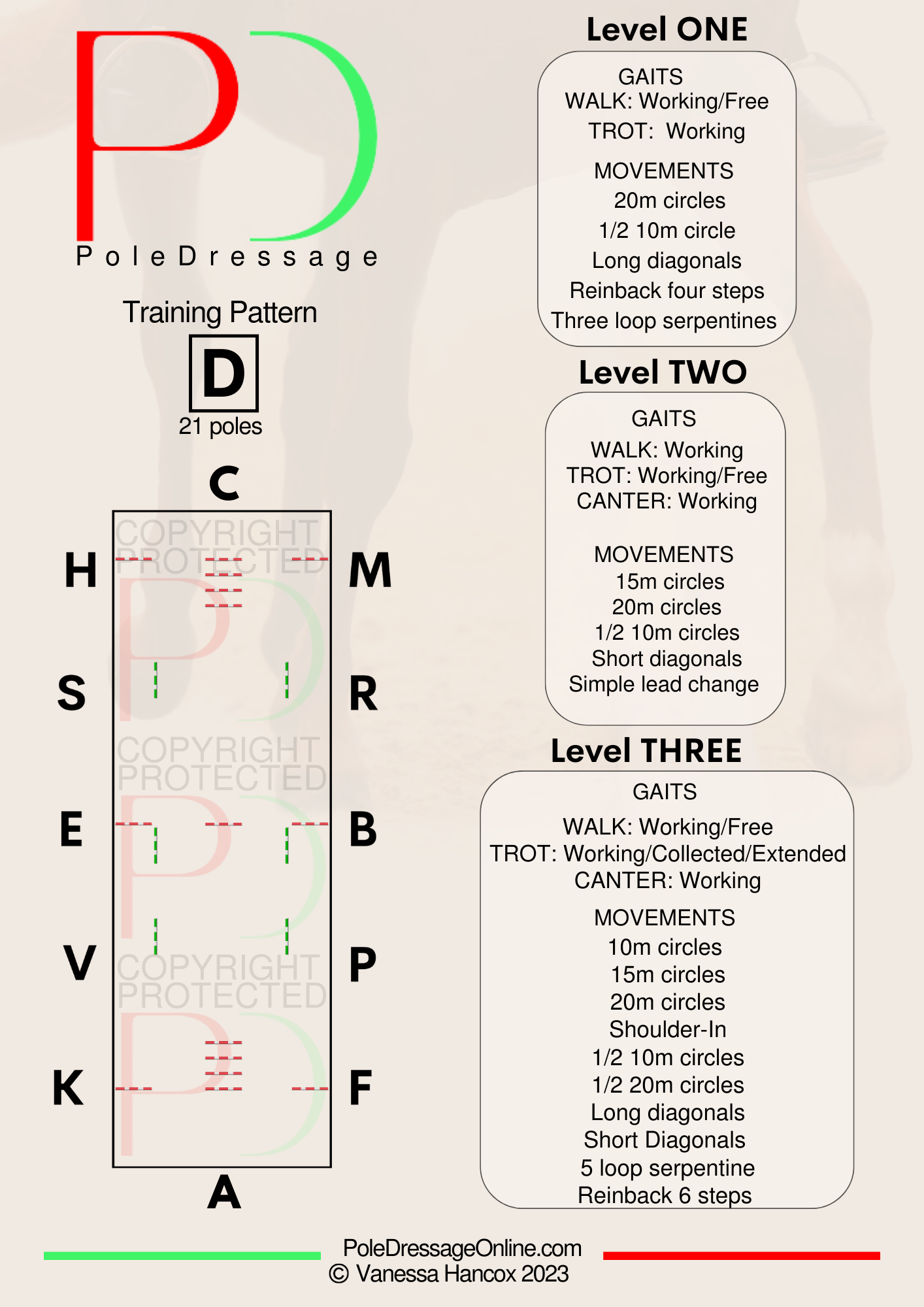 Level 1 D 21 Poles Pole Dressage online